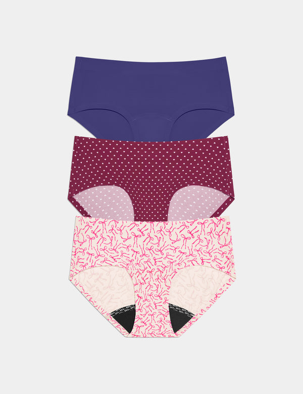 | Candy Heart/Pink Bows/Deep Blue