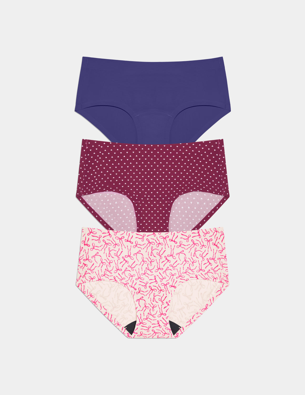 | Candy Heart/Pink Bows/Deep Blue