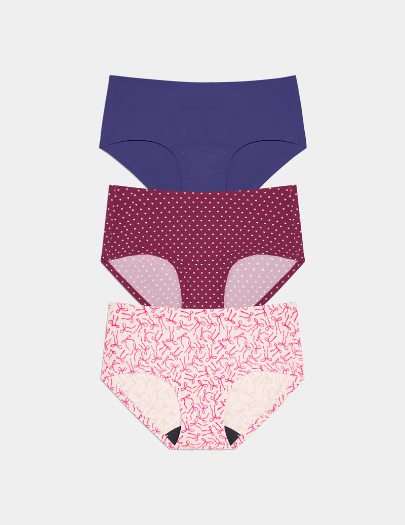 | Candy Heart/Pink Bows/Deep Blue