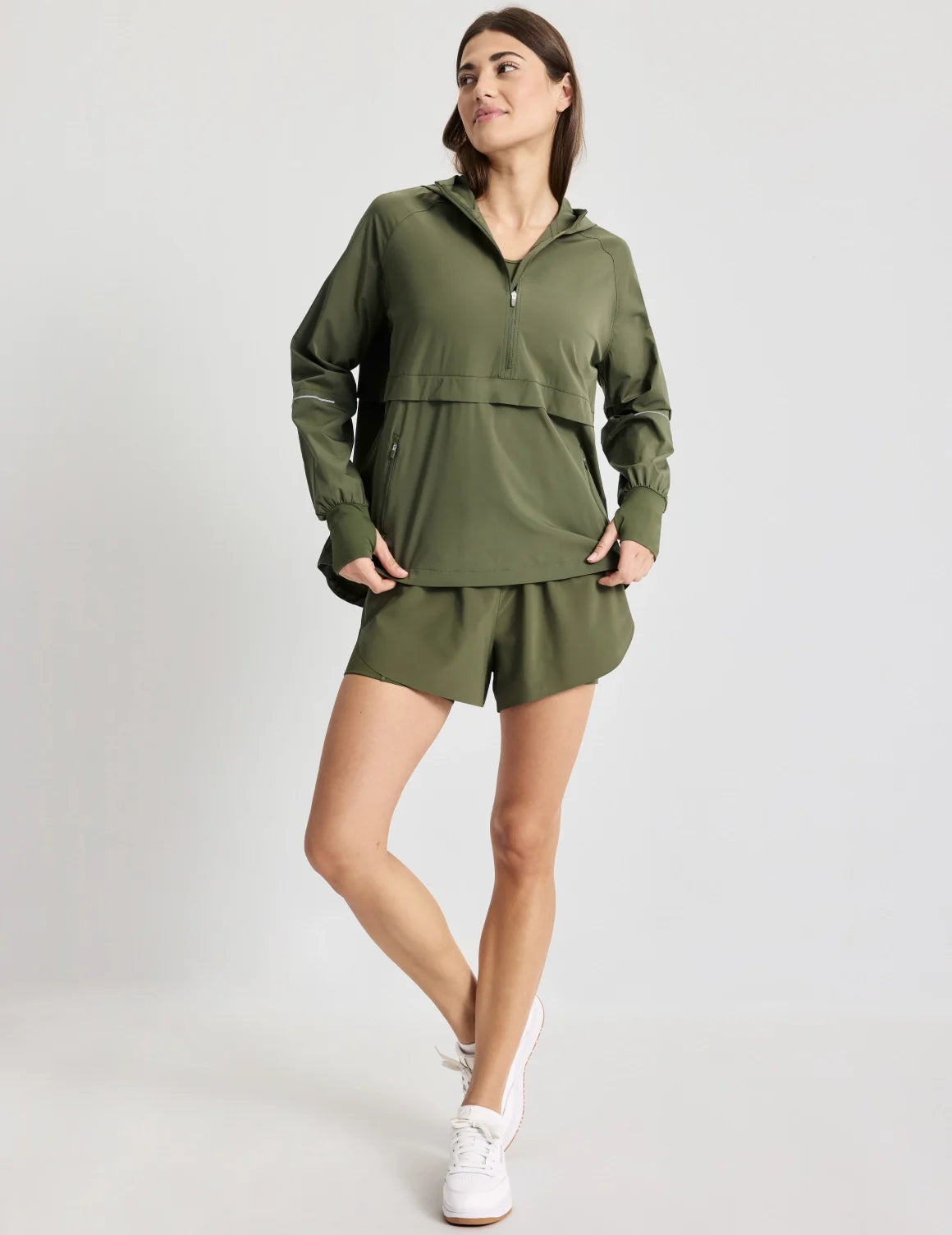 Sofia is 5’10, a 32D and wears a size S | Olive