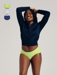 Teen Light Leakproof No-Show Boyshort 3-Pack  | Night Sky/Limeade/Heather Grey
