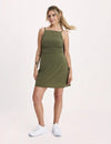 Sarah (Birds Papaya) is 5’8” wearing KNIX M | Olive
