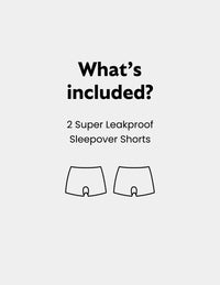 Teen Super Leakproof® Sleepover Short 2-Pack