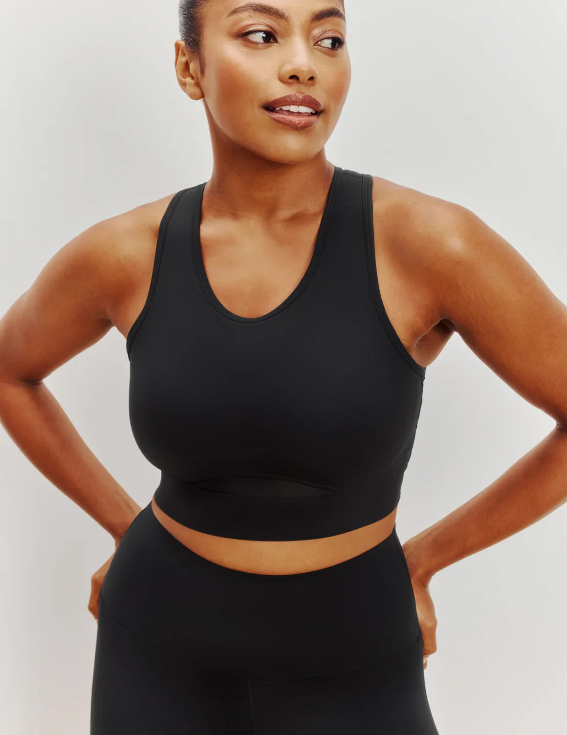 Cassaerea is a 34G and wears a Knix size M++| Black