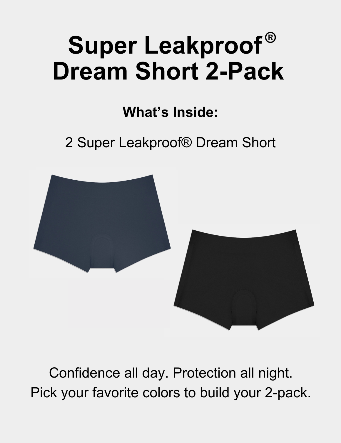 Super Leakproof® Dream Short 2-Pack