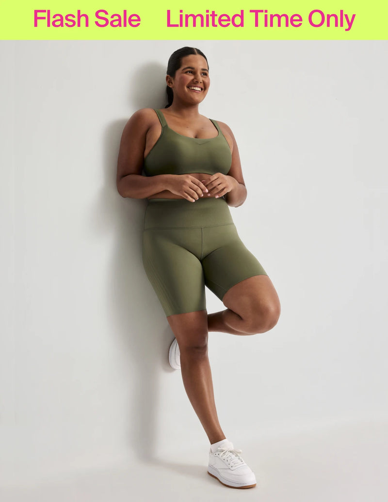 Adiya has 40” hips and wears a size L  | Olive