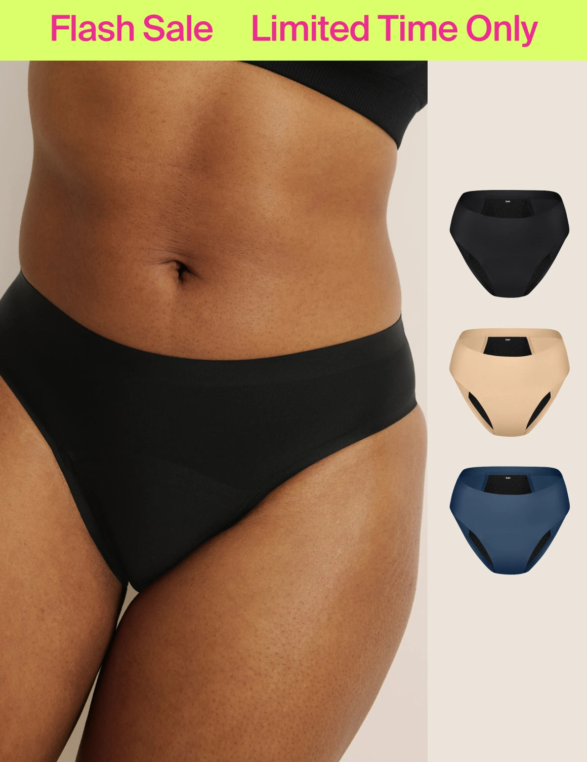 Ultra Leakproof Zones+® Bikini 3-Pack