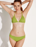Molly has 35.5” hips and wears a Knix size S | Chartreuse
