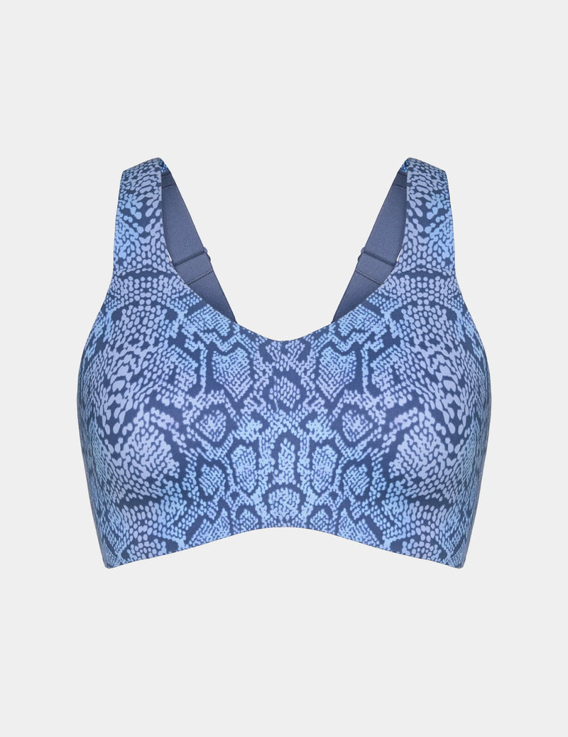 View of Catalyst Sports Bra shown front-facing against a light gray background