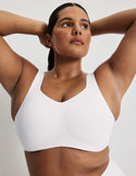 Adiya is a 36C and wearing a KNIX L | White