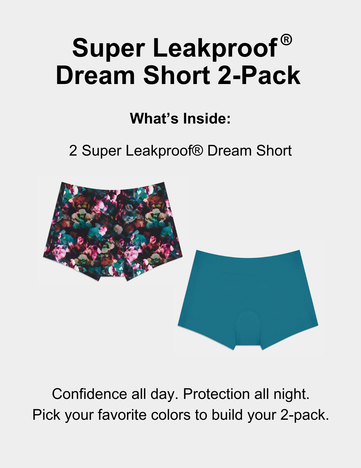 Super Leakproof® Dream Short 2-Pack