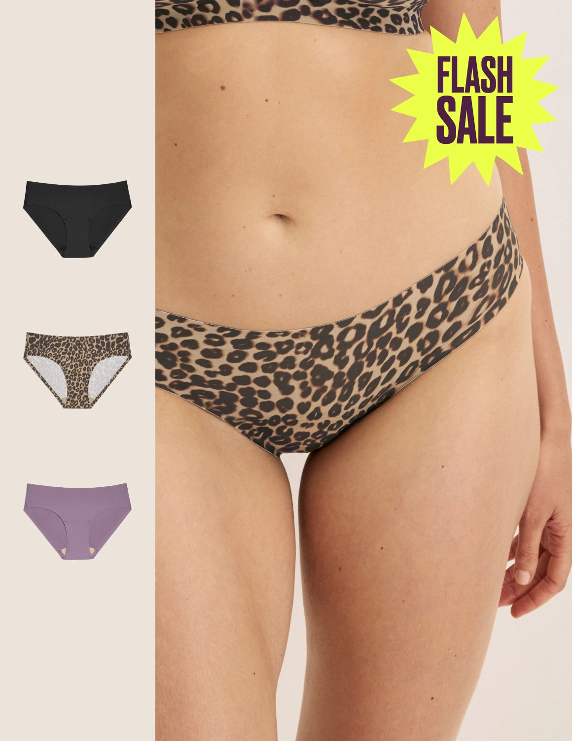 Essential No-Show Bikini 3-Pack