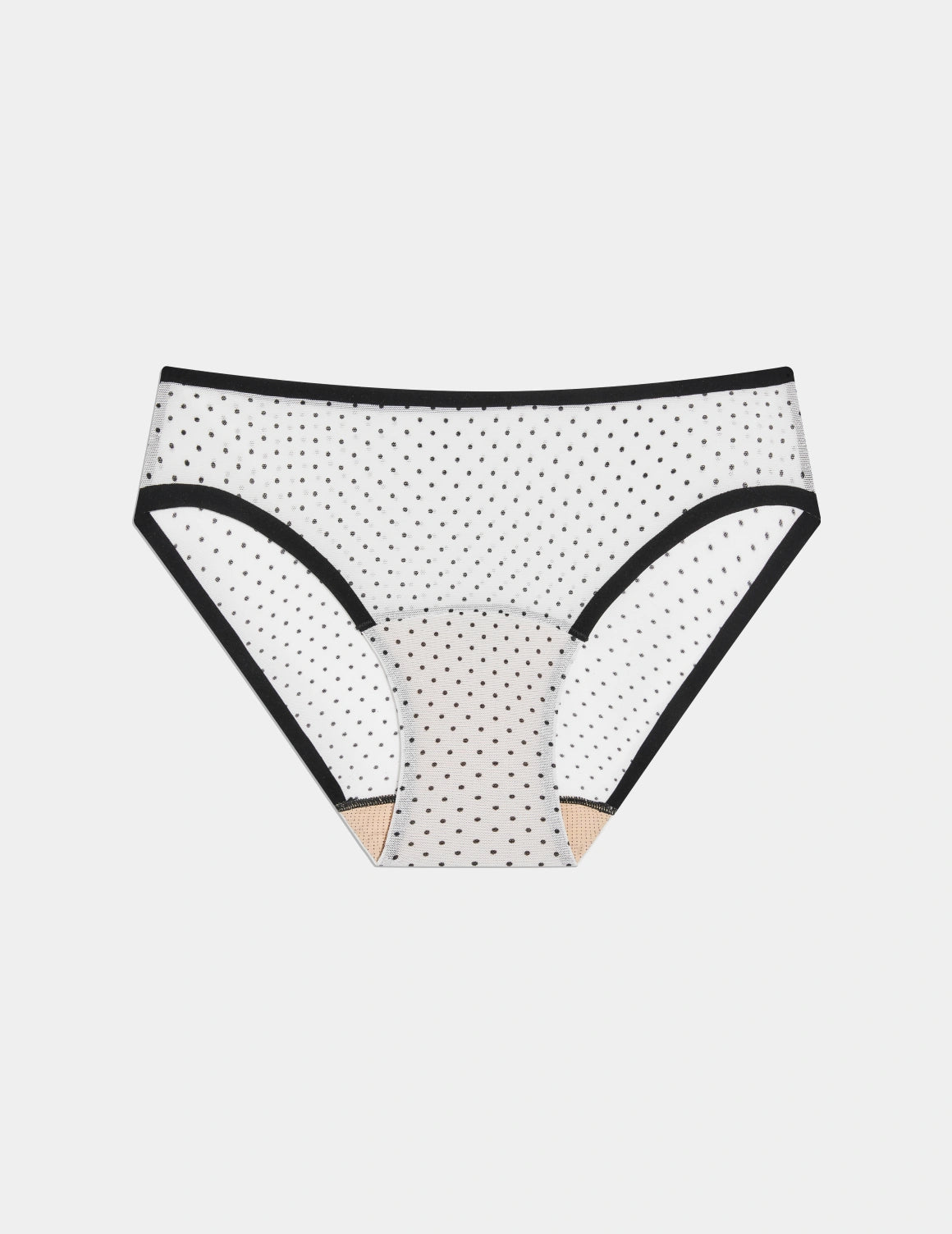 | White with Black Polka Dot