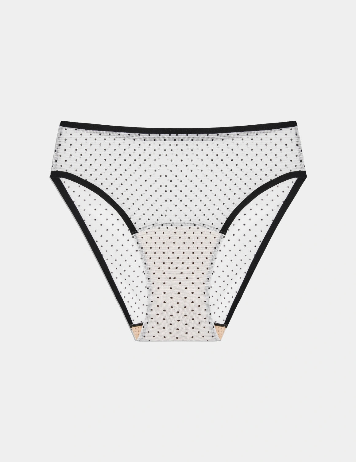 | White with Black Polka Dot