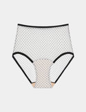| White with Black Polka Dot