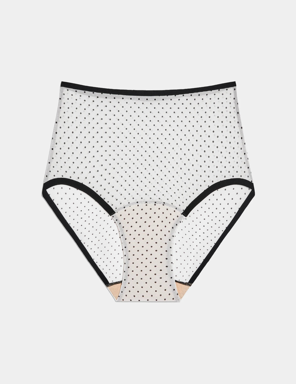 | White with Black Polka Dot