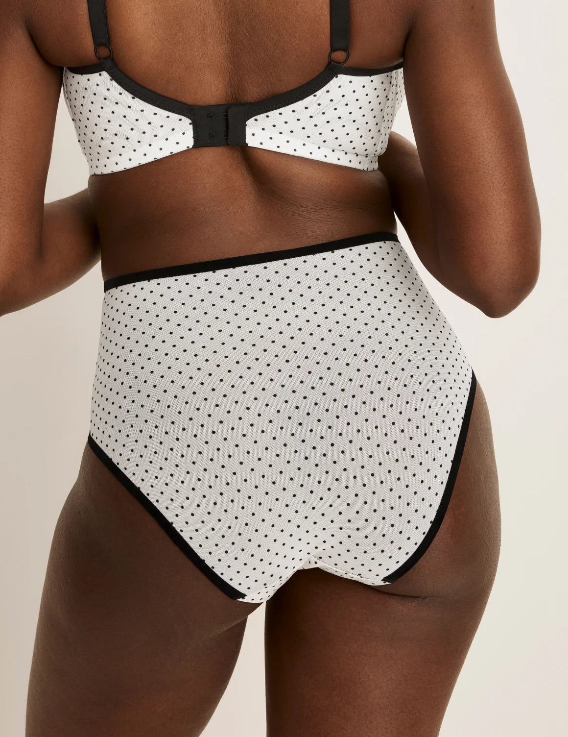 | White with Black Polka Dot