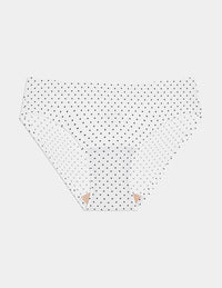 | White with Black Polka Dot