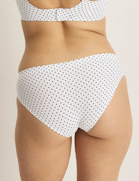 | White with Black Polka Dot