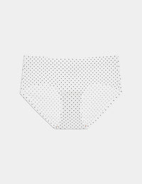 | White with Black Polka Dot