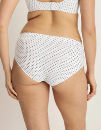 | White with Black Polka Dot