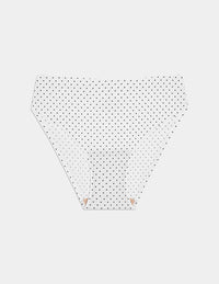 | White with Black Polka Dot
