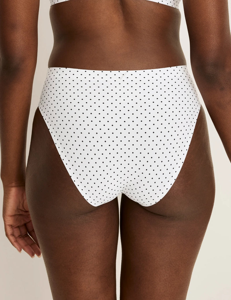 | White with Black Polka Dot