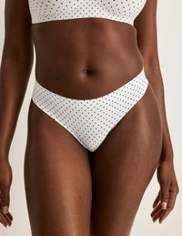 | White with Black Polka Dot