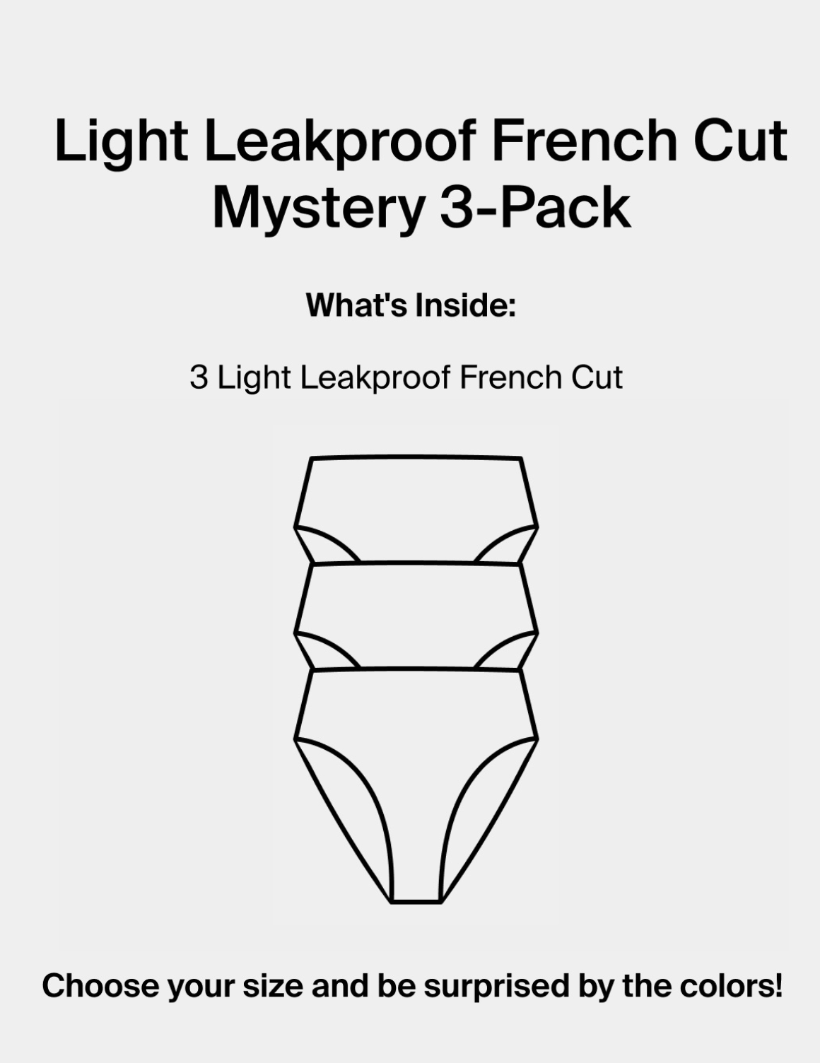 Light Leakproof French Cut Mystery 3-Pack