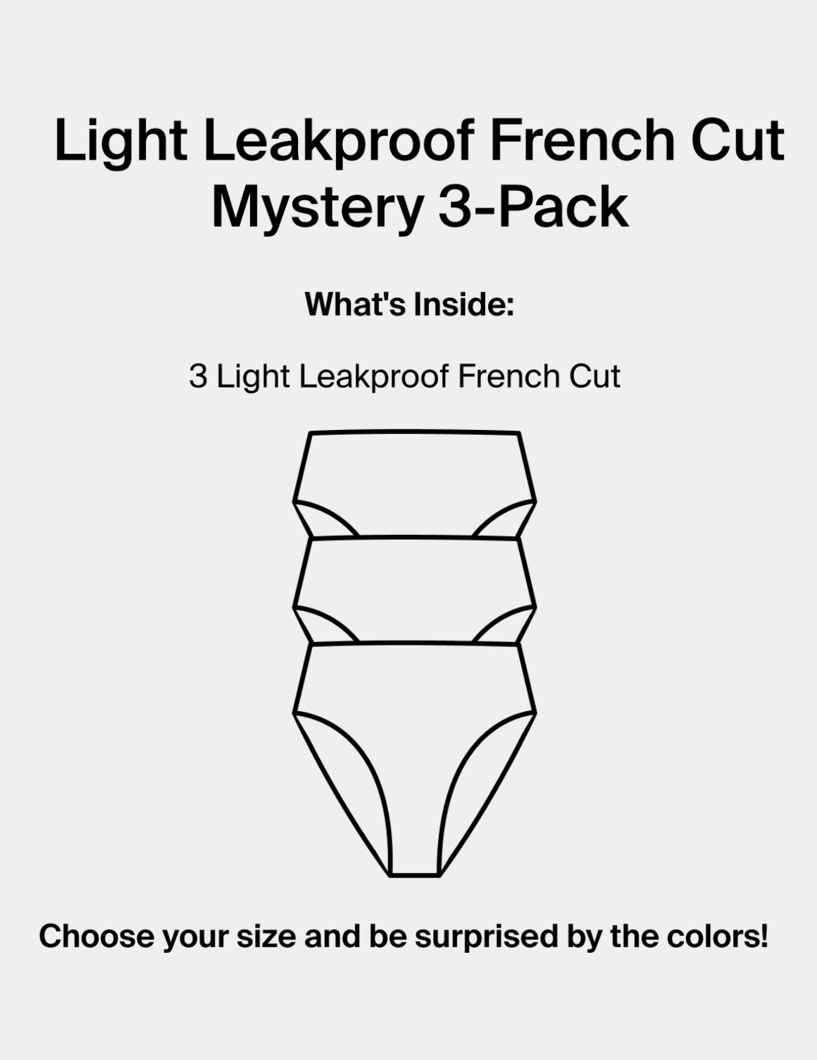 Light Leakproof French Cut Mystery 3-Pack