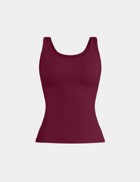 SculptRib™ Cotton Tank shown front-facing against a light gray background