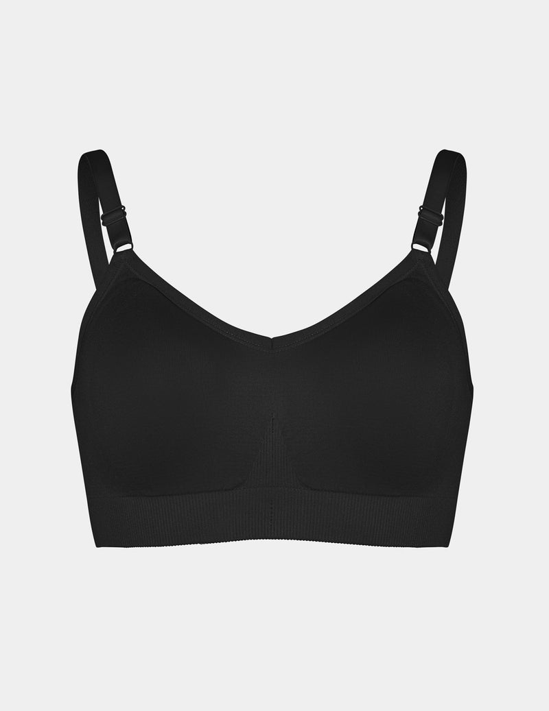 View of Good to Go Seamless Bra shown front-facing against a light gray background