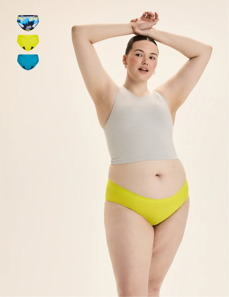 Teen Light Leakproof No-Show Bikini 3-Pack - Kit  | Night Sky/Beige/Black