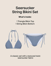 Seersucker String Bikini Set