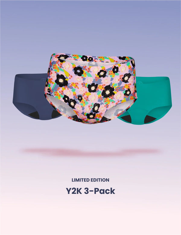 Teen Light Leakproof No-Show Boyshort 3-Pack - Kit  | Electric Orchid/Teal Appeal/Lagoon