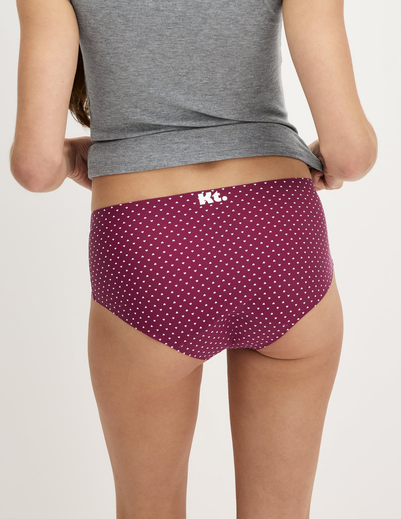 Back view of model wearing the Teen Super Leakproof® No-Show Boyshort highlighting the coverage and smooth fit
