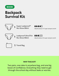 Teen Backpack Survival Kit - Bikini