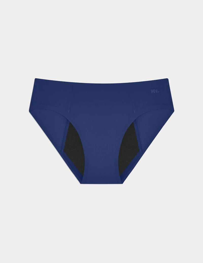 Teen SuperPlus Leakproof® No-Show Bikini shown front-facing against a light gray background
