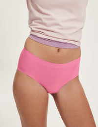 Front view of model wearing the Teen Super Leakproof® No-Show Boyshort highlighting the coverage and smooth fit
