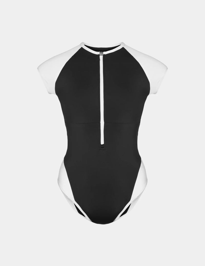 Leakproof Cap-Sleeve One Piece Swimsuit – Knix Canada Leakproof Cap-Sleeve One Piece Swimsuit – Knix Canada