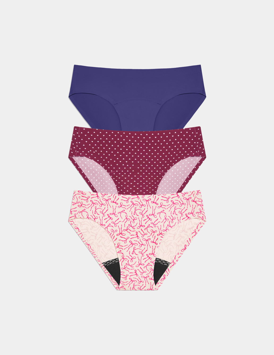 | Candy Heart/Pink Bows/Deep Blue