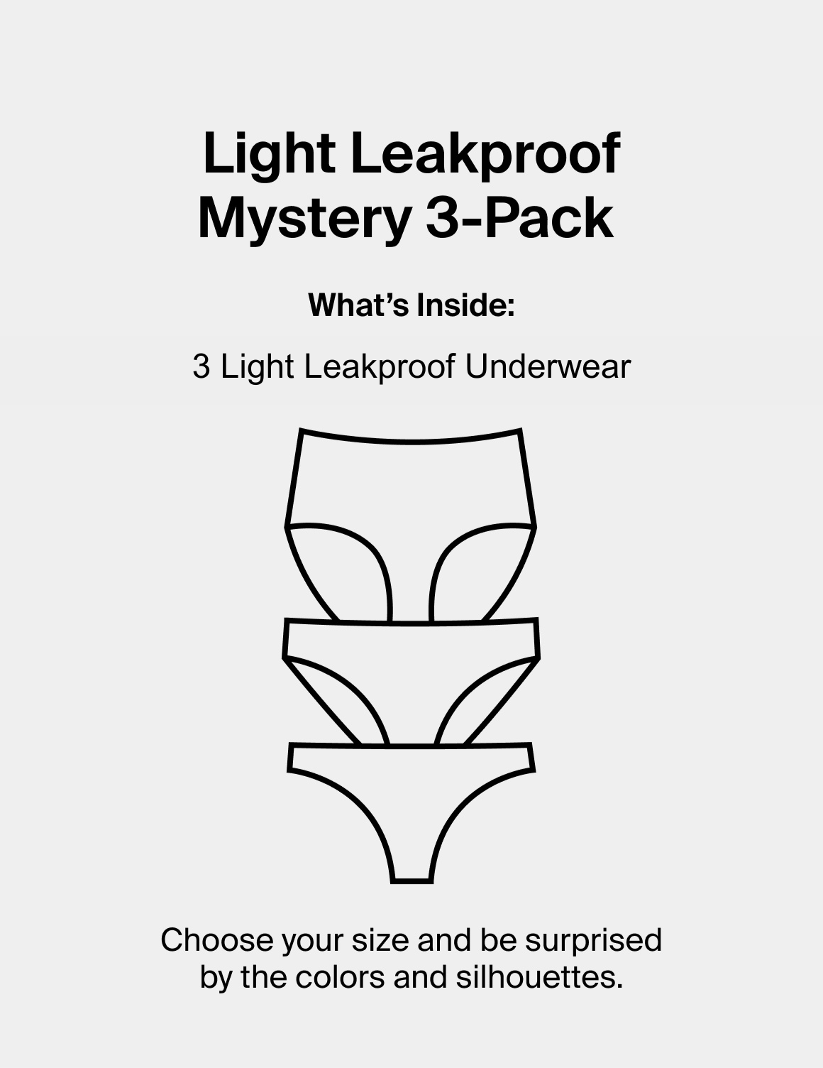 Light Leakproof Mystery 3-Pack