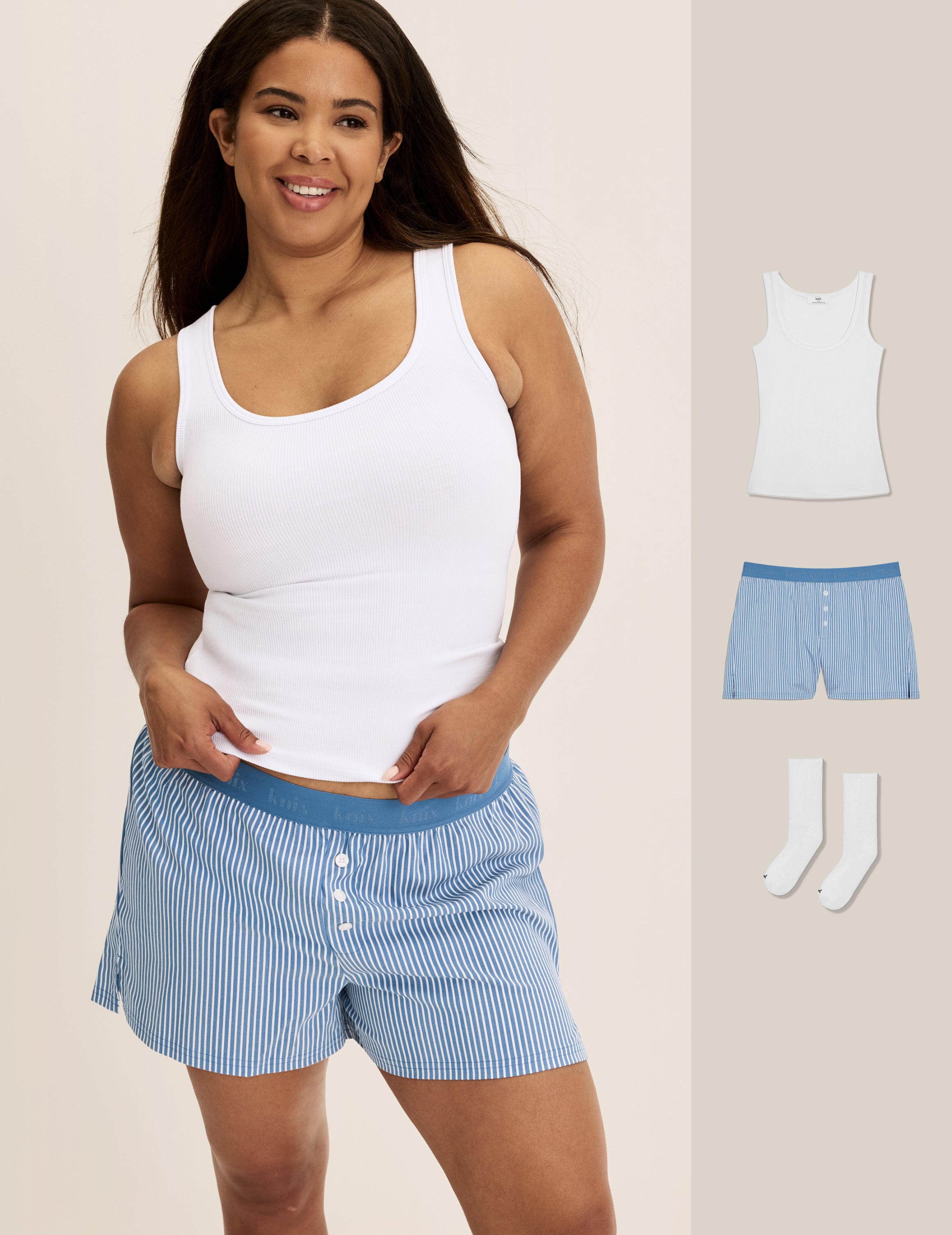 Leakproof PJ Set | Modal Rib Tank & Super Leakproof® Dream Boxer – Knix ...