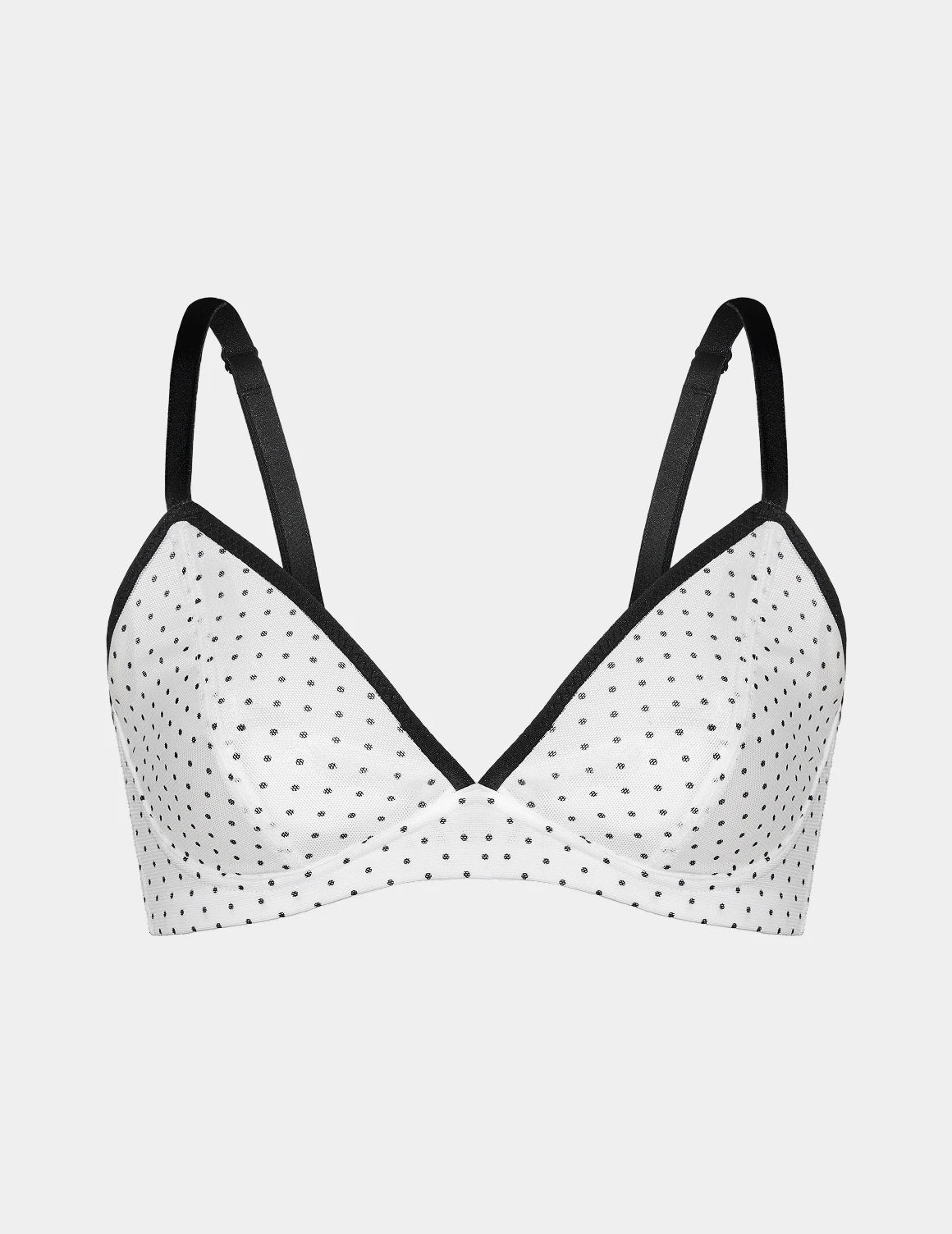 | White with Black Polka Dot