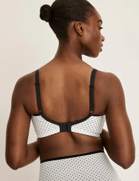 | White with Black Polka Dot