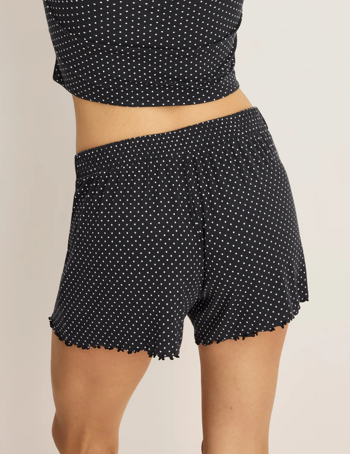 | Black with White Polka Dot