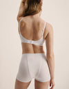 Esther has 38" hips and wears a Knix size M | White