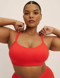 Leslie is a 38D and wearing KNIX XL+ | Cherry