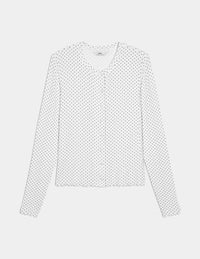 | White with Black Polka Dot