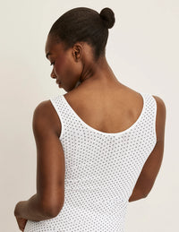 | White with Black Polka Dot